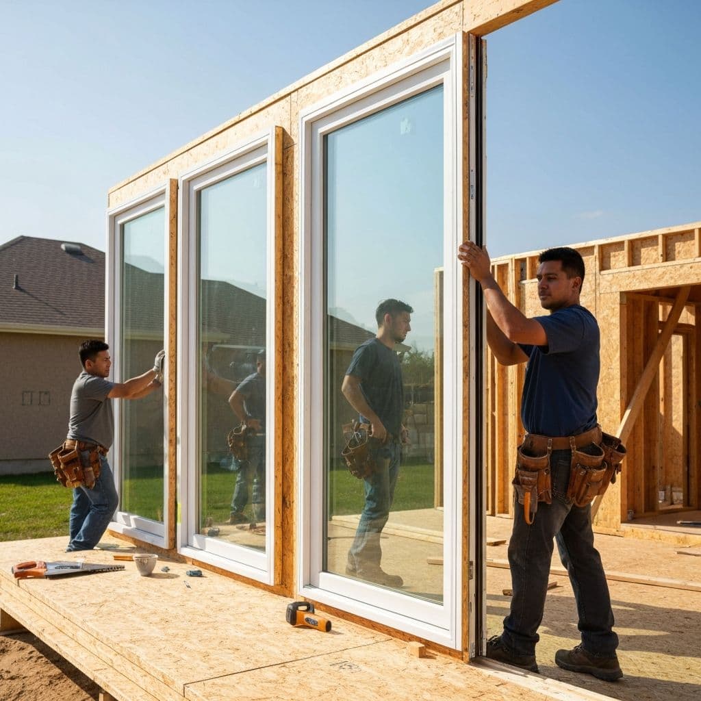 Window installation crew on a residential home